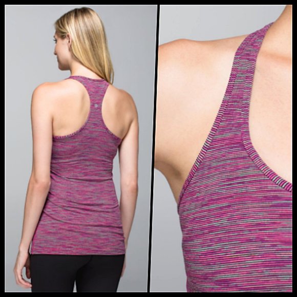 lululemon athletica Tops - Lululemon Cool Racerback Run Yoga Tank Purple Pink